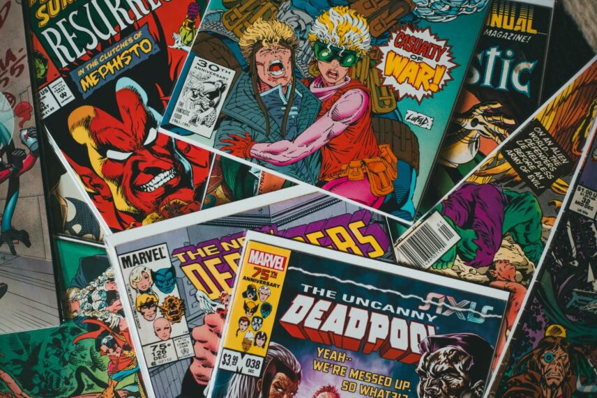 A bunch of comic books