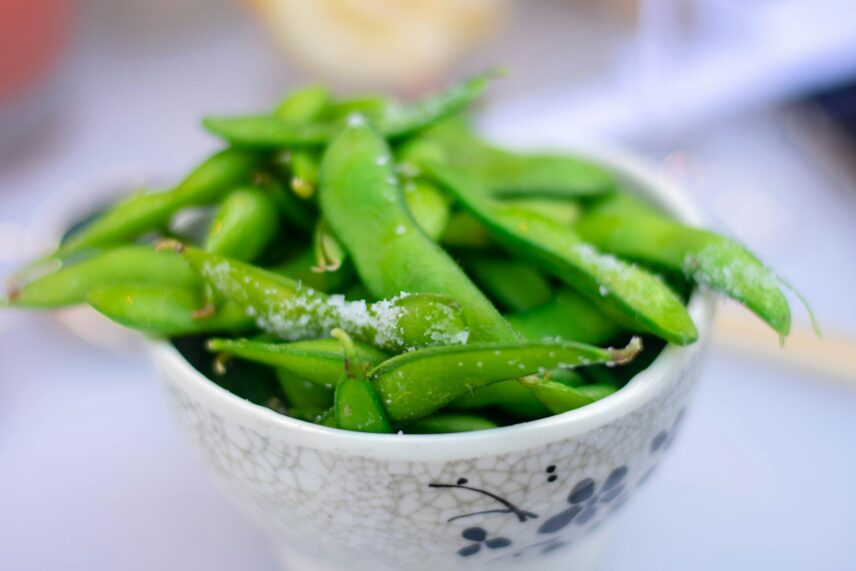 Salted edamame.