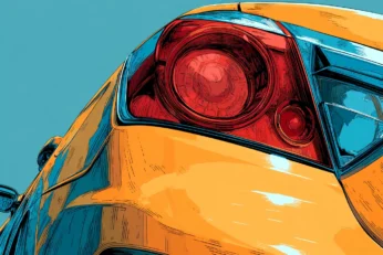 illustration of a rear tail light