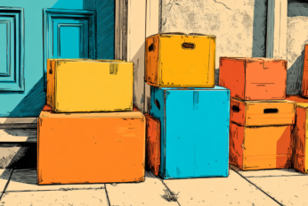 illustration of boxes against a wall
