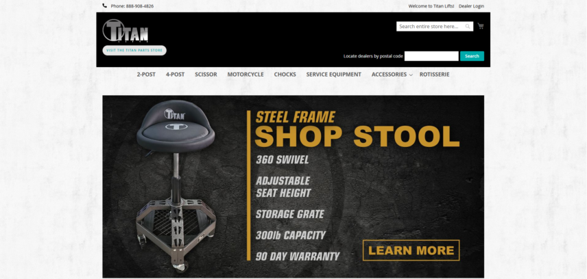 Titan Lifts homepage