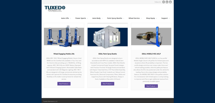 Tuxedo Distributors Home Page