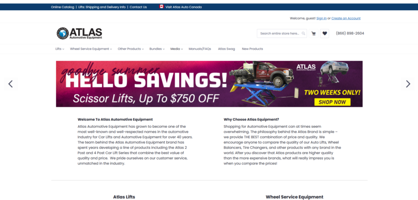 Atlas Automotive Equipment’s Home Page