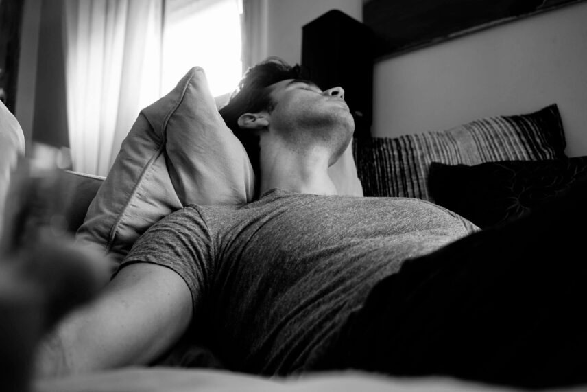 A man sleeping