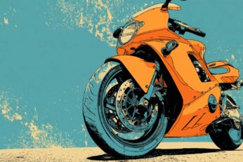Illustration of a motorcycle