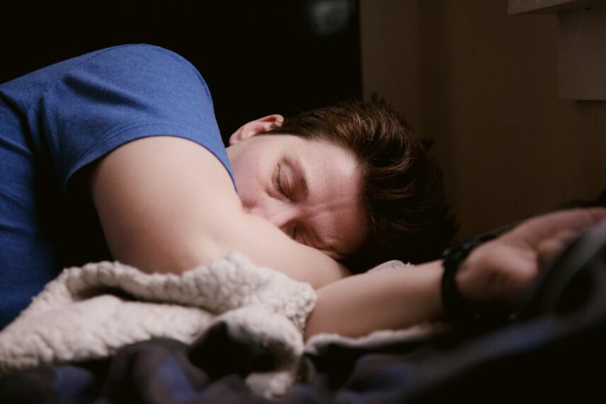 A man sleeping