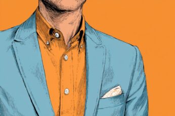 illustration of a man wearing a dress shirt and blazer