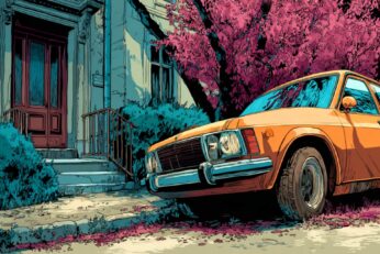 illustration of a parked car