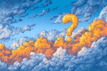 illustration of a question mark in the clouds