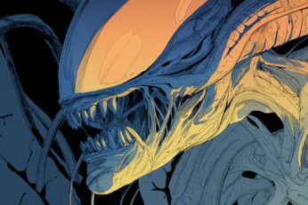 illustration of a xenomorph from Alien