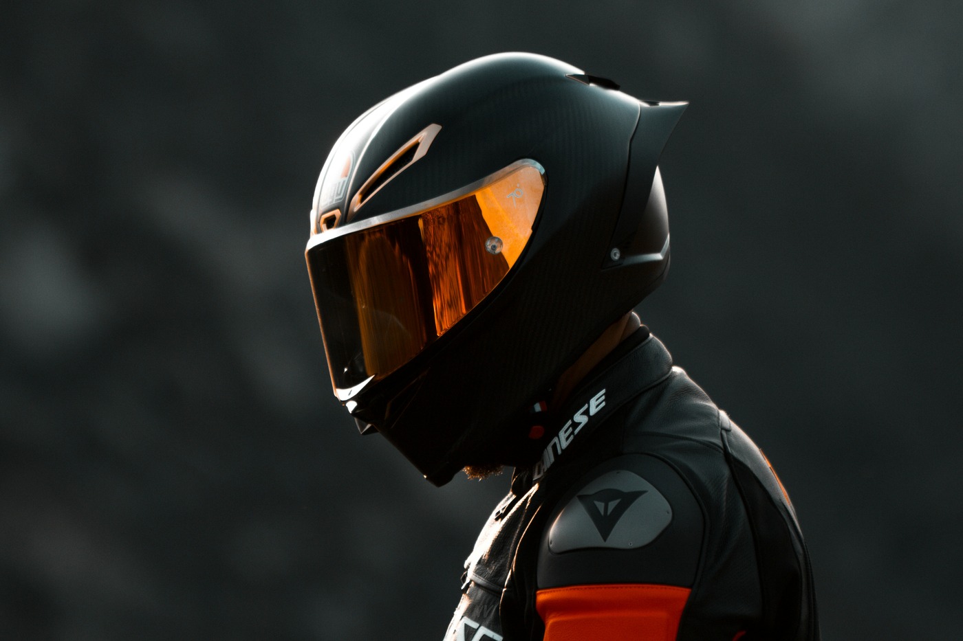 Carbon fiber motorcycle helmet