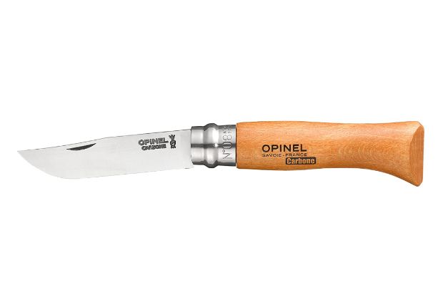 An Opinel knife, part of the whittling essentials.