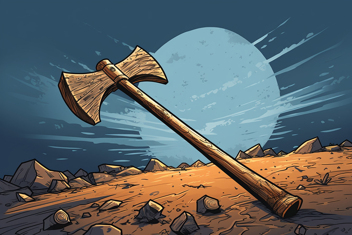 Drawing of an axe