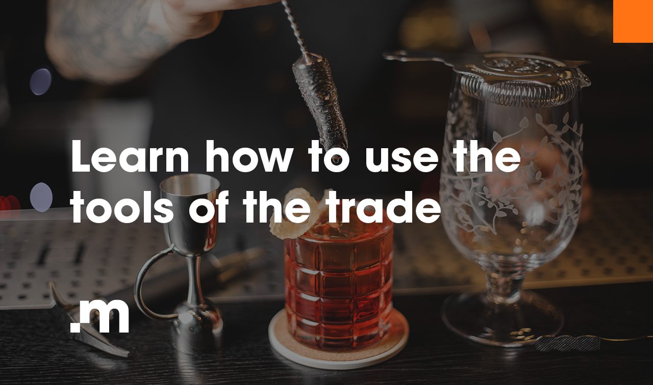 Your bartending starter kit should include a few tools.