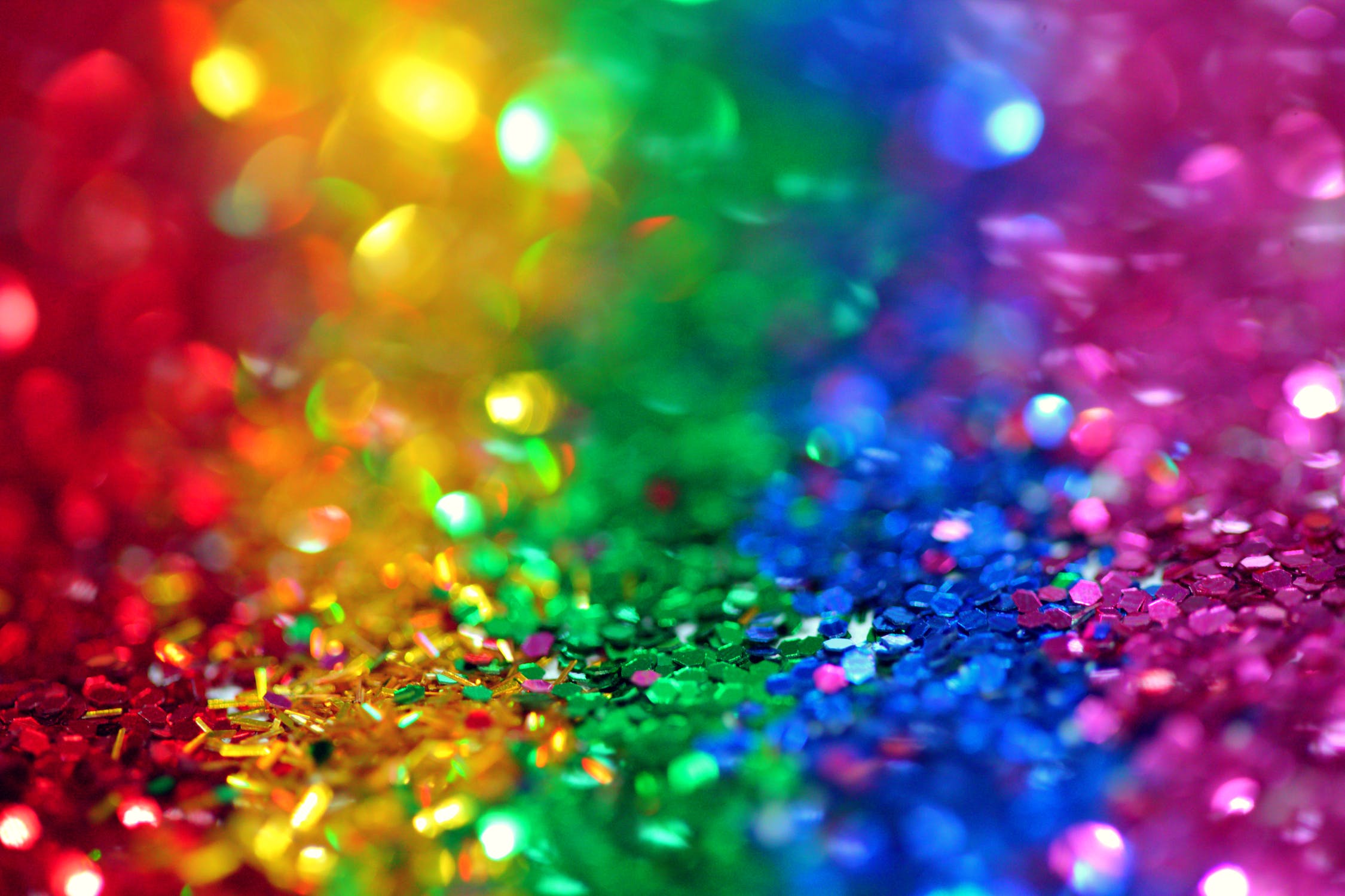 Rainbow glitter. 