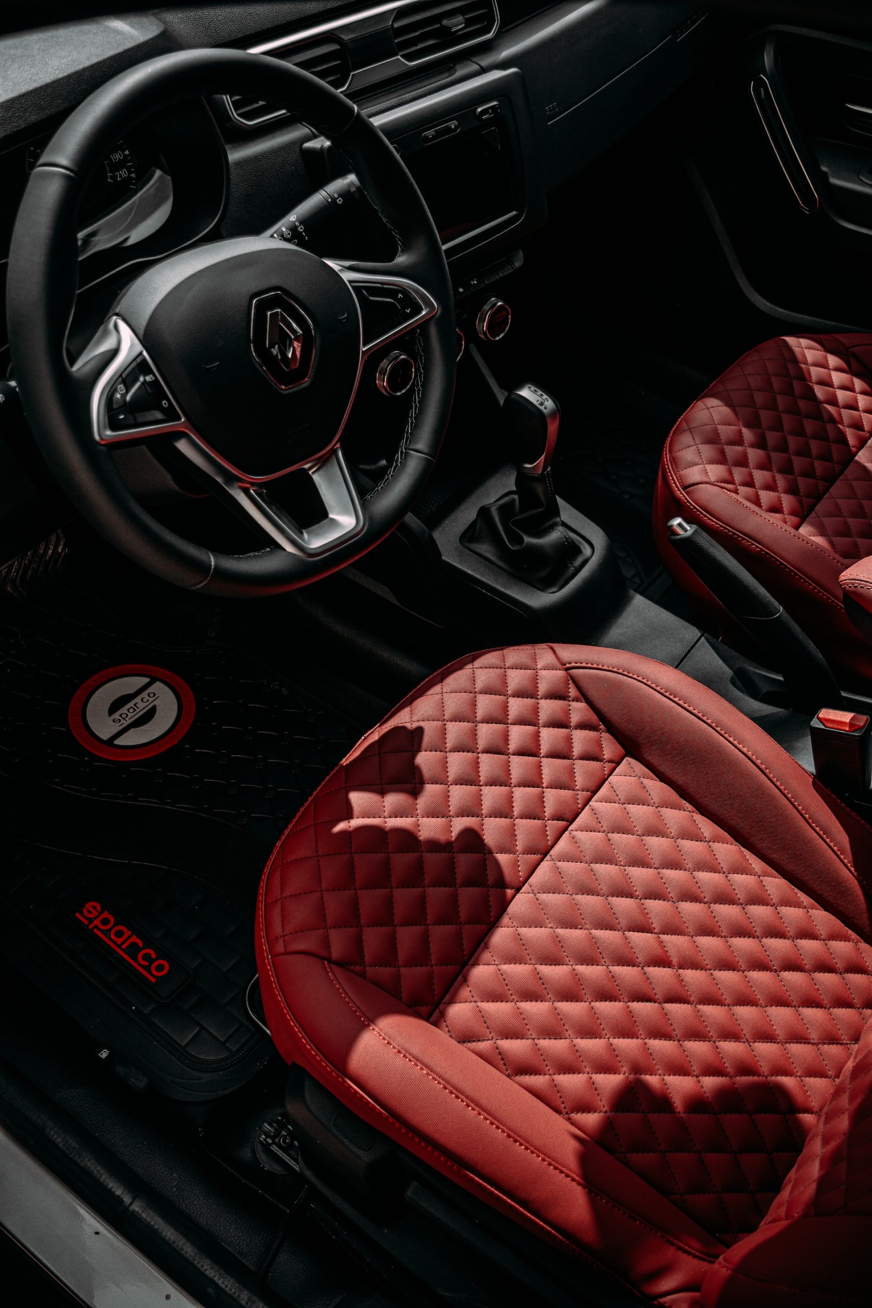 Interior of luxury car.