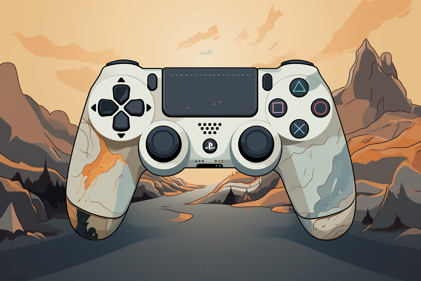 drawing of a PS5 controller