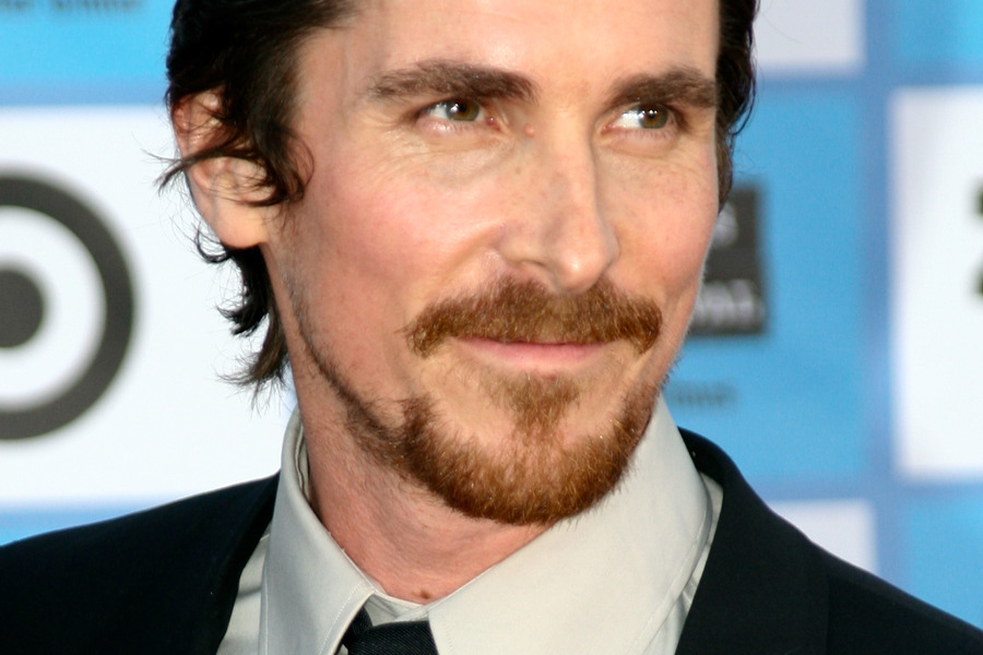Christian Bale with a Van Dyke beard