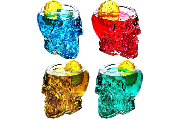 skull wine glasses