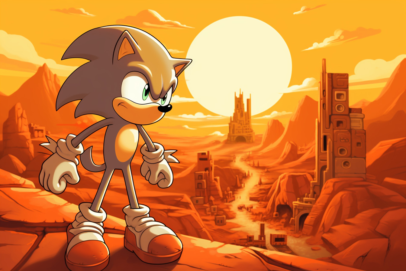 Drawn depiction of Sonic Frontiers