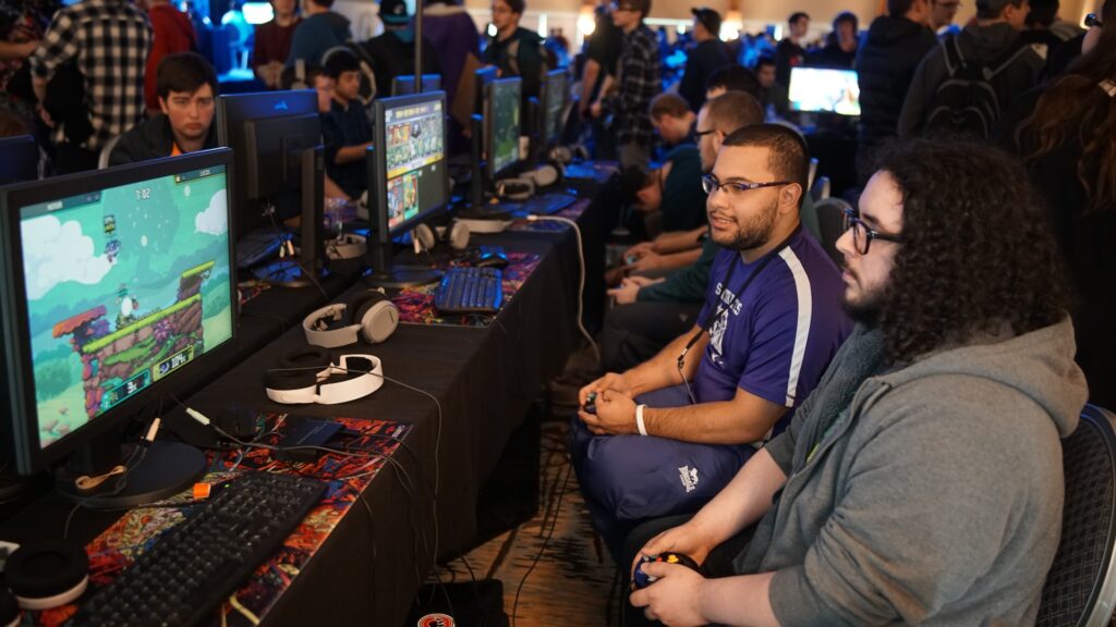 Teams playing Rivals of Aether. 