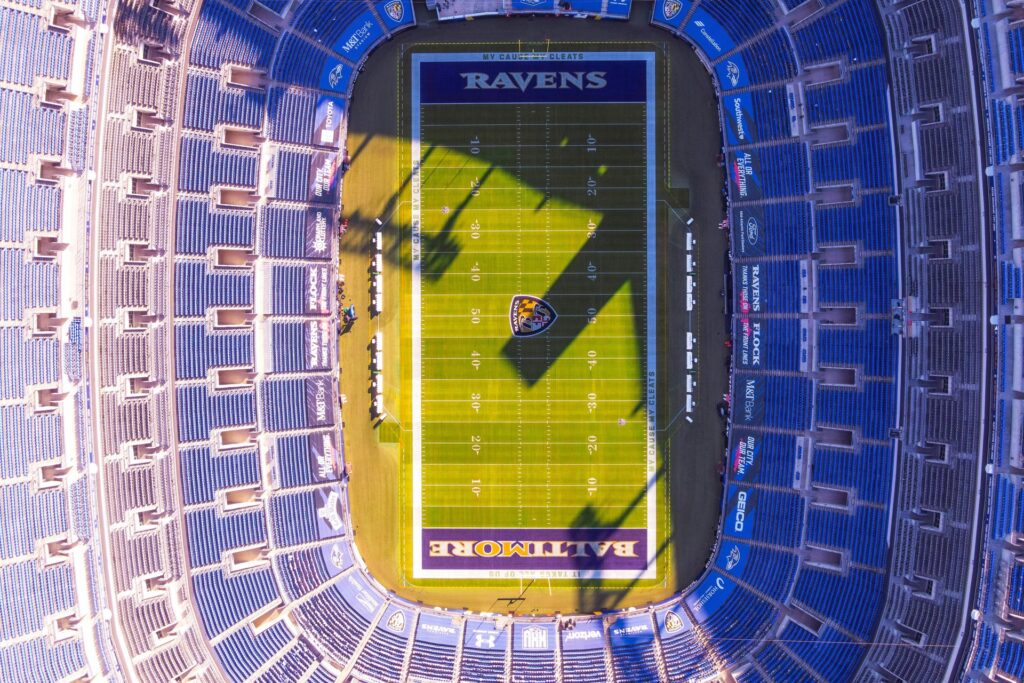 An overview of the Baltimore Ravens stadium