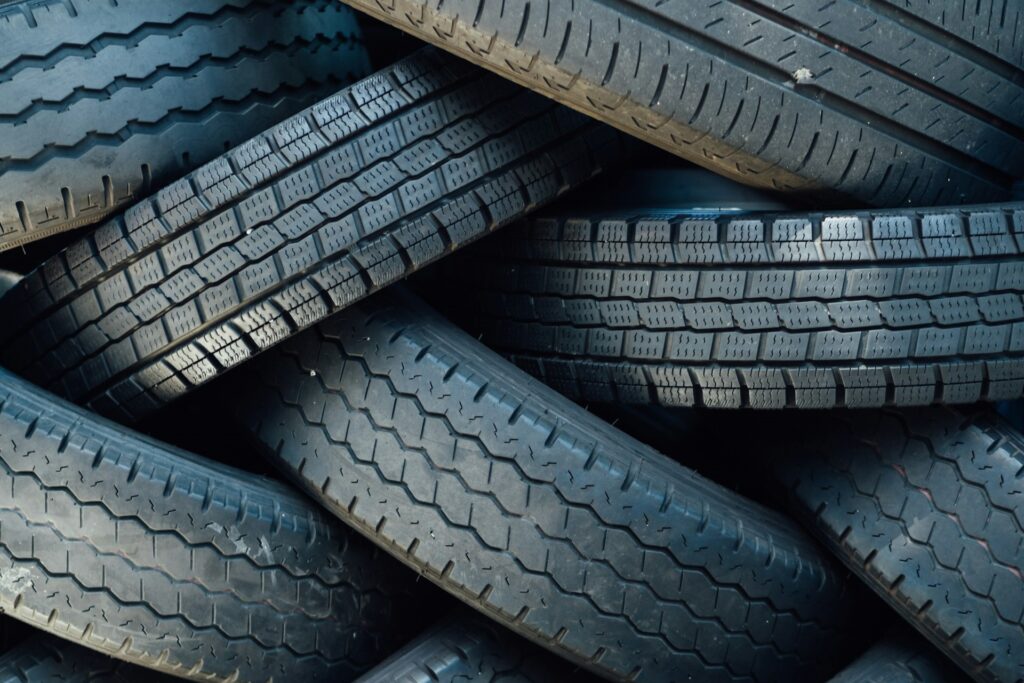 Different kinds of tires. 