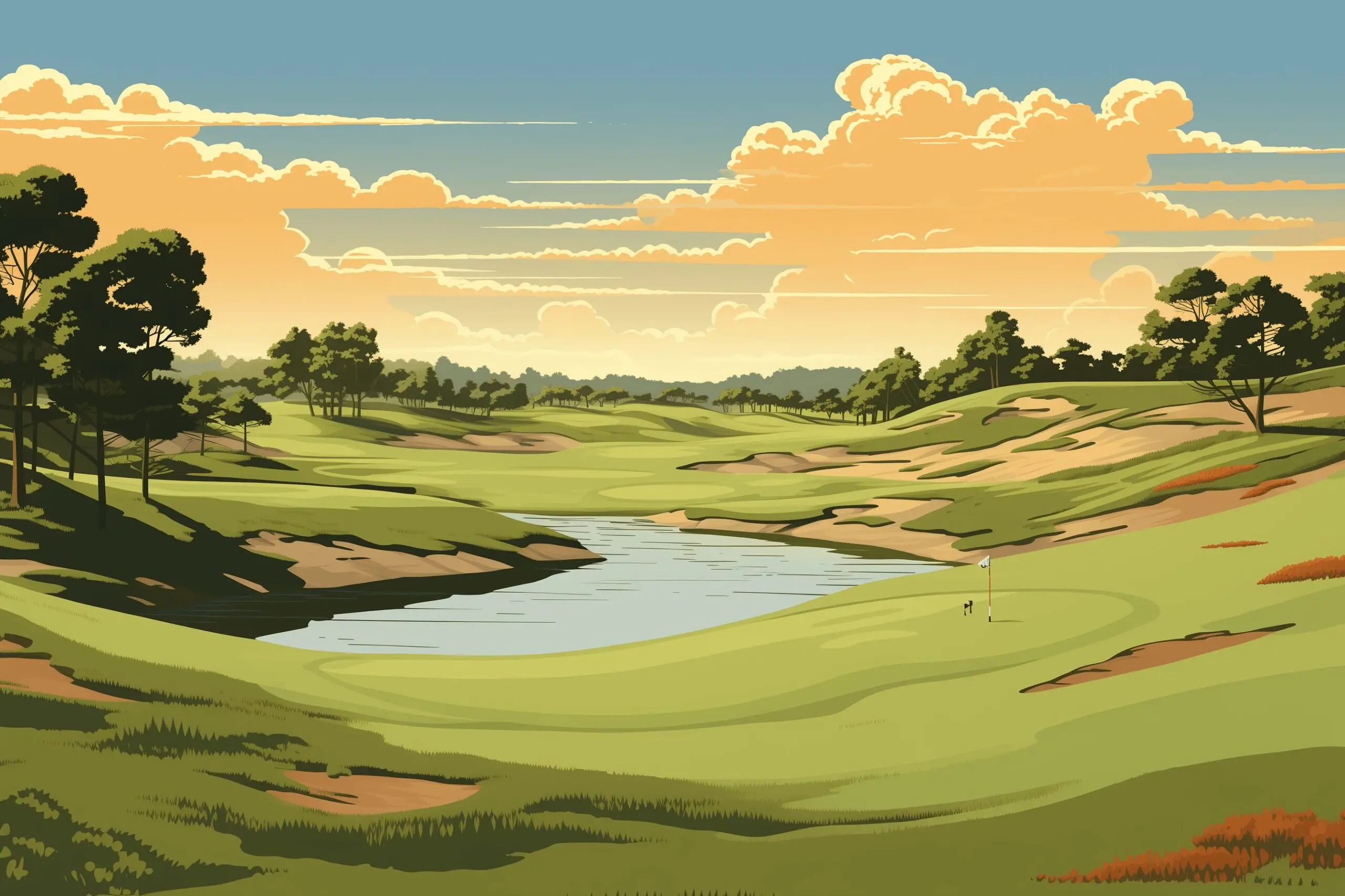 golf (1) A golf course