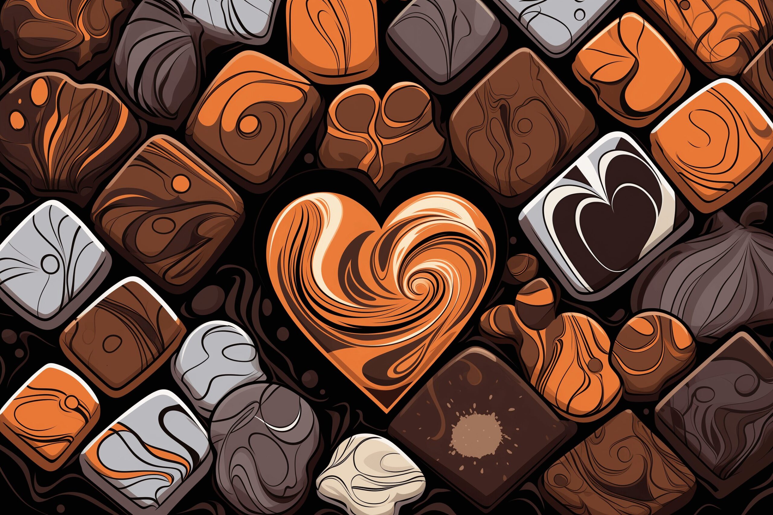 A selection of Valentine's Day chocolates