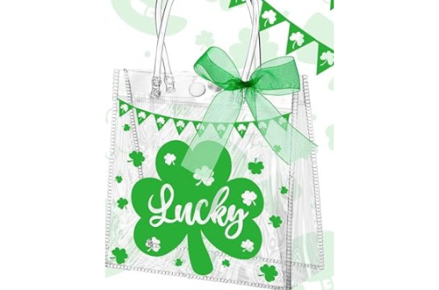 Abbylike St. Patrick's Day Clear Gift Bags