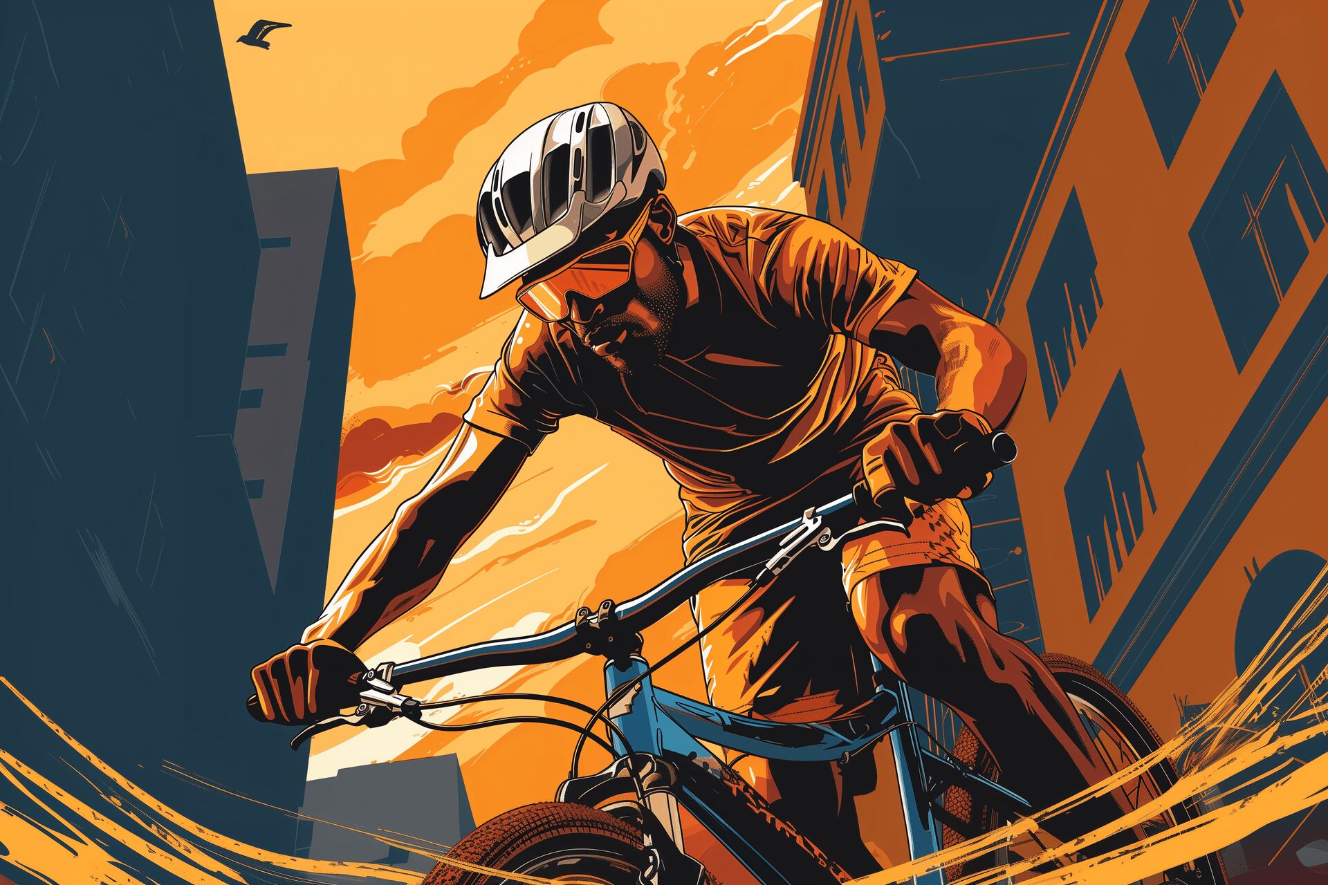 An urban cyclist