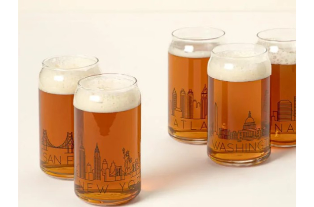 9. City Skyline Beer Glasses