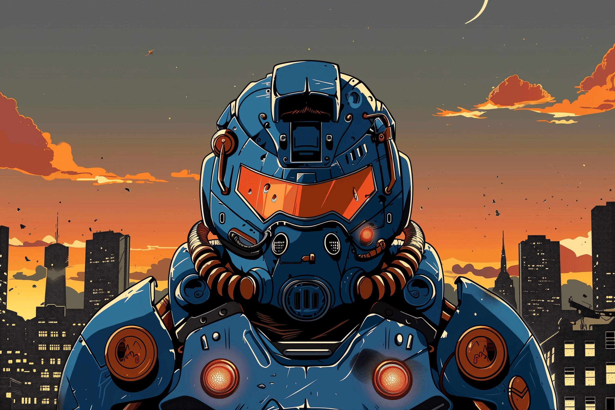 fanart of the Fallout power armor