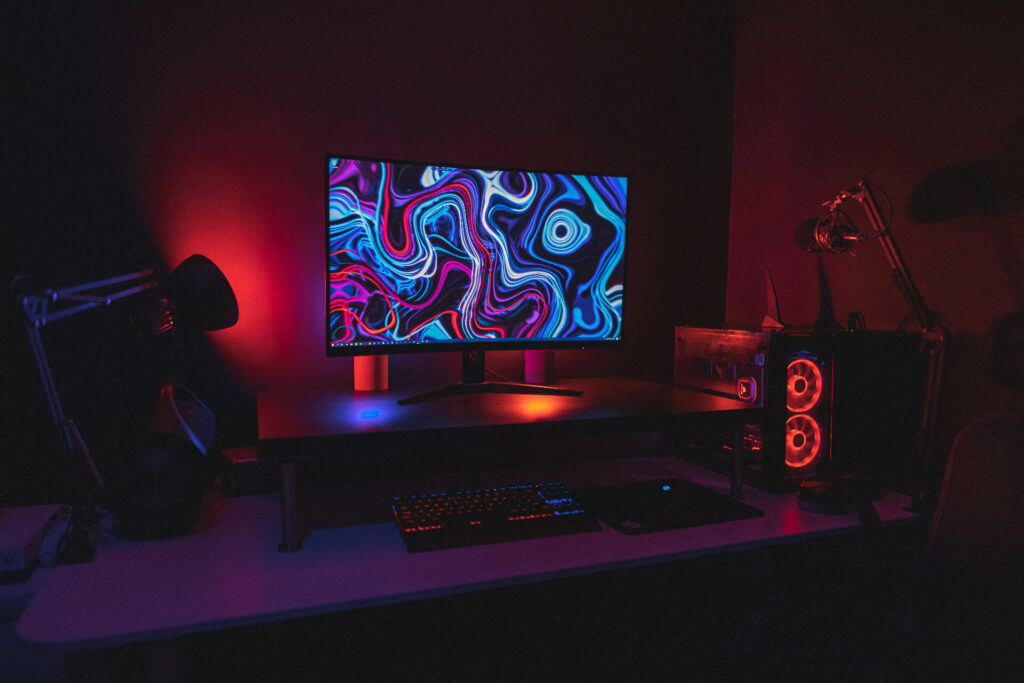 PC with screensaver