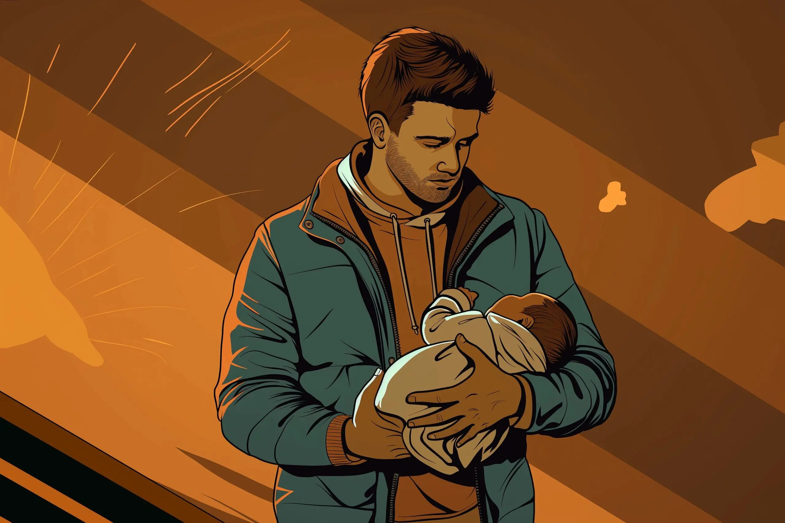 equip new dads cover (1) A young father holding a baby
