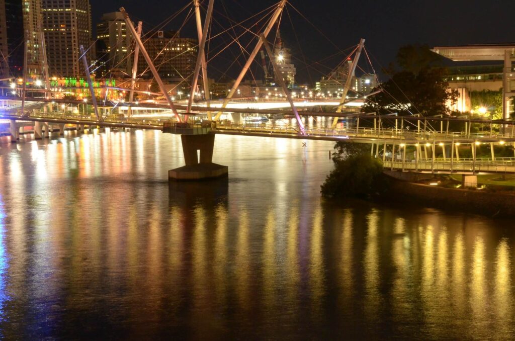 Bridge during the night in Brisbane, Australia