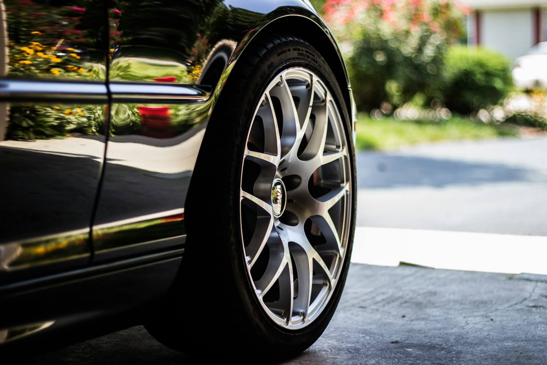 Car parked in a driveway