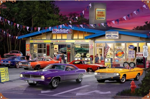 GTZAOB RT 66 Muscle Car Service Poster 