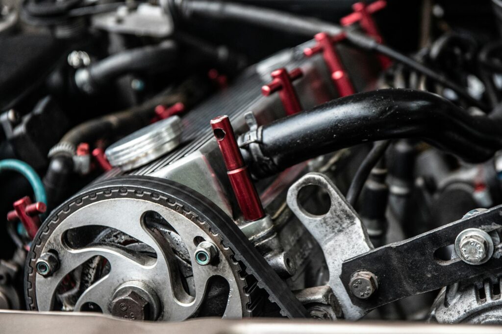 another closeup of a timing belt