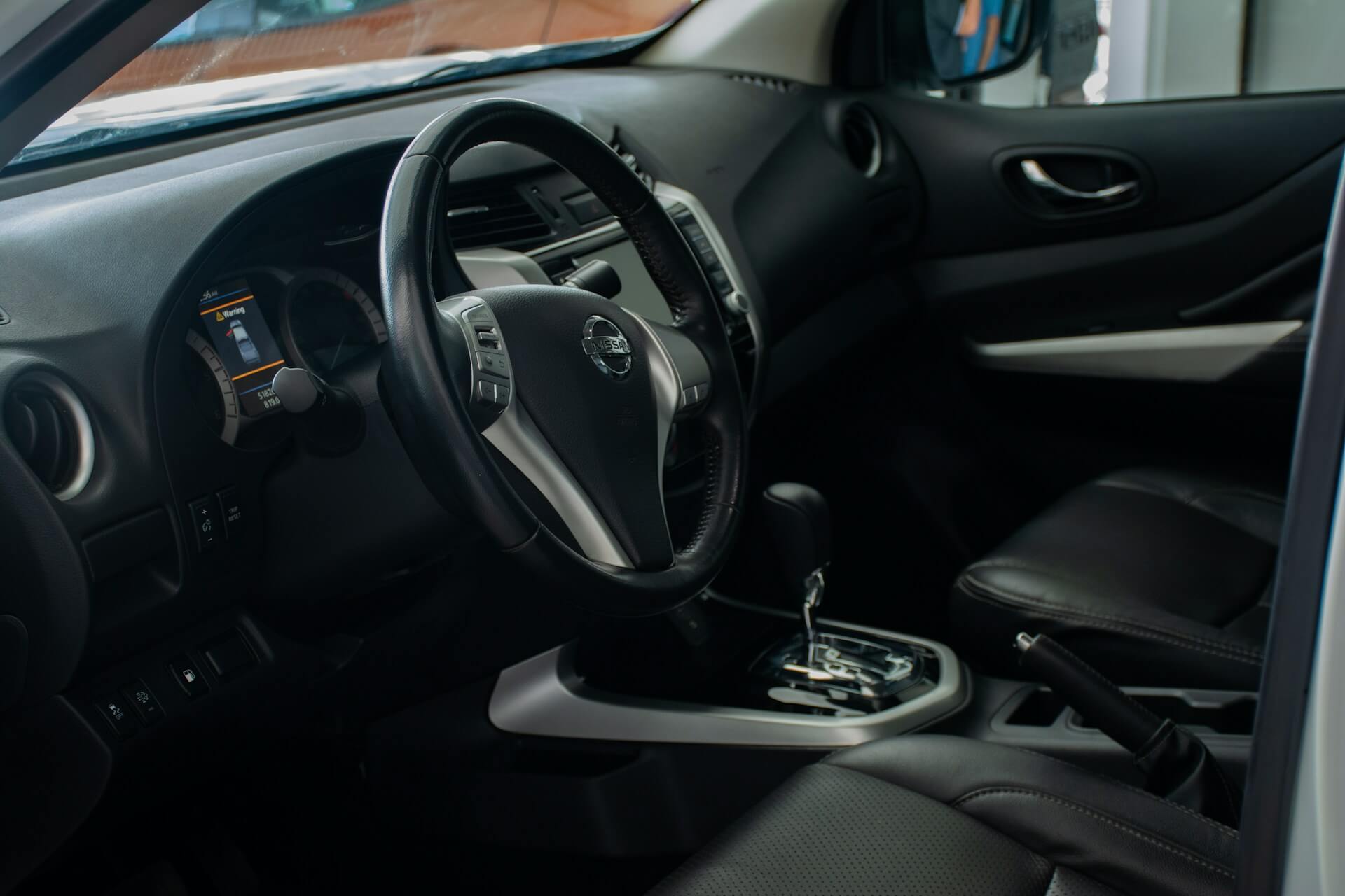 The interior of a Nissan vehicle